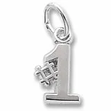 #1 Charm In Sterling Silver