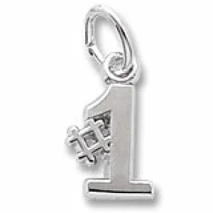 #1 Charm In Sterling Silver