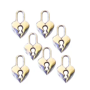 10 Pcs small Cute Key Heart charms for jewelry making in size about 15x10mm