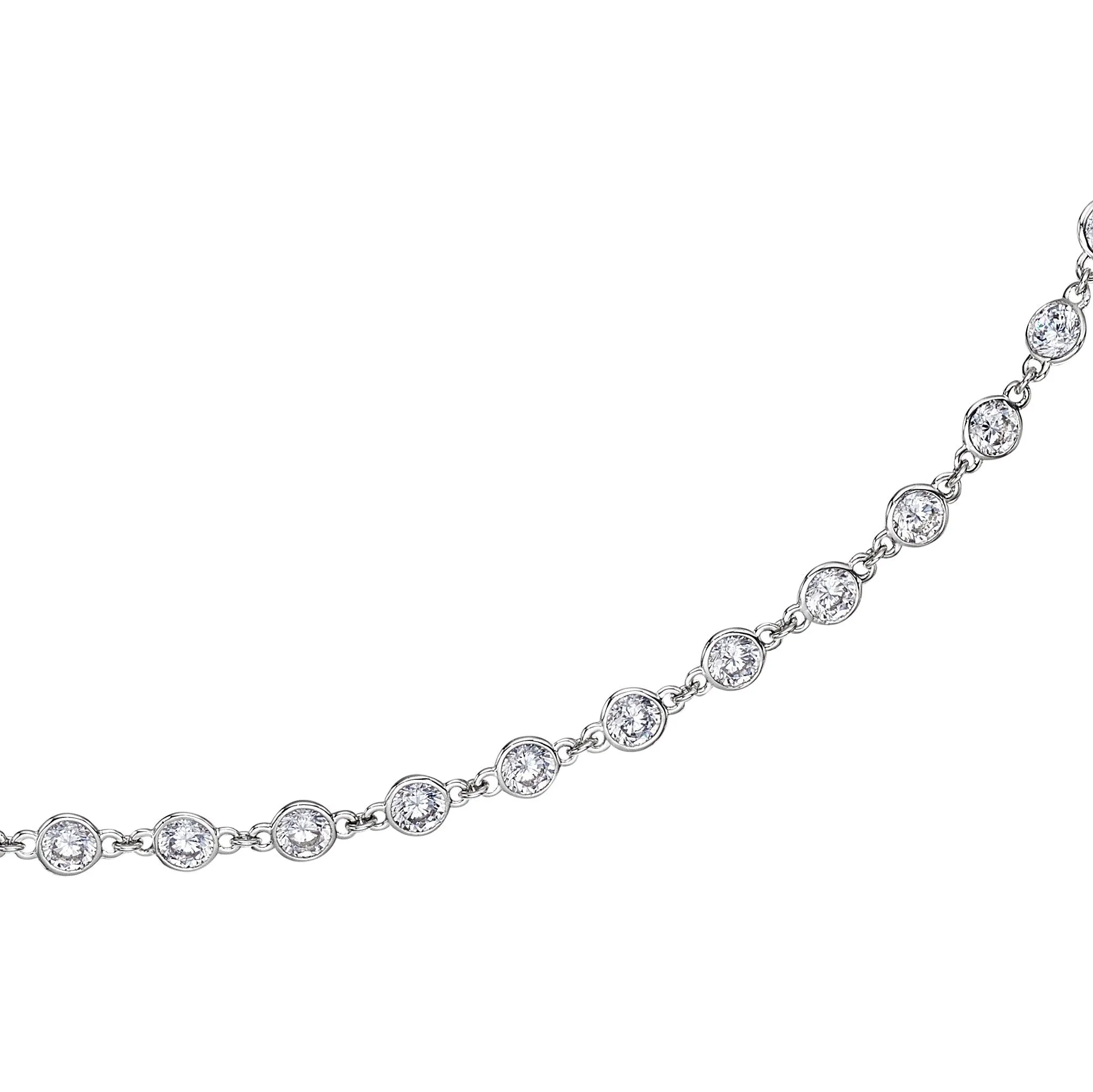 '101' Diamond by the Yard Necklace in White Gold, 25 CT