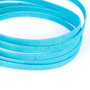 10mm falt blue cork cord COR-494(10Meters)