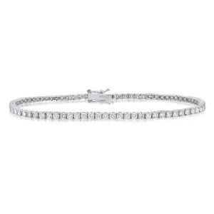 14K GOLD 2.80 CT DIAMOND CLASSIC TENNIS BRACELET