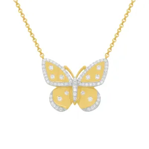 14K GOLD DIAMOND ANNIE BUTTERFLY NECKLACE