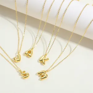 14K Gold Plated Small Balloon Bubble Pendant Necklace