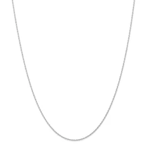 14k White Gold .95 mm Carded Cable Rope Chain | 8RW