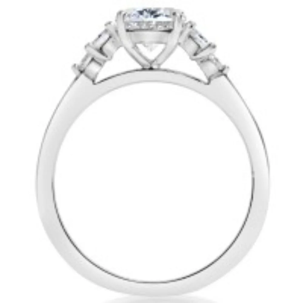 14w Oval Fancy Cluster Engagement Ring