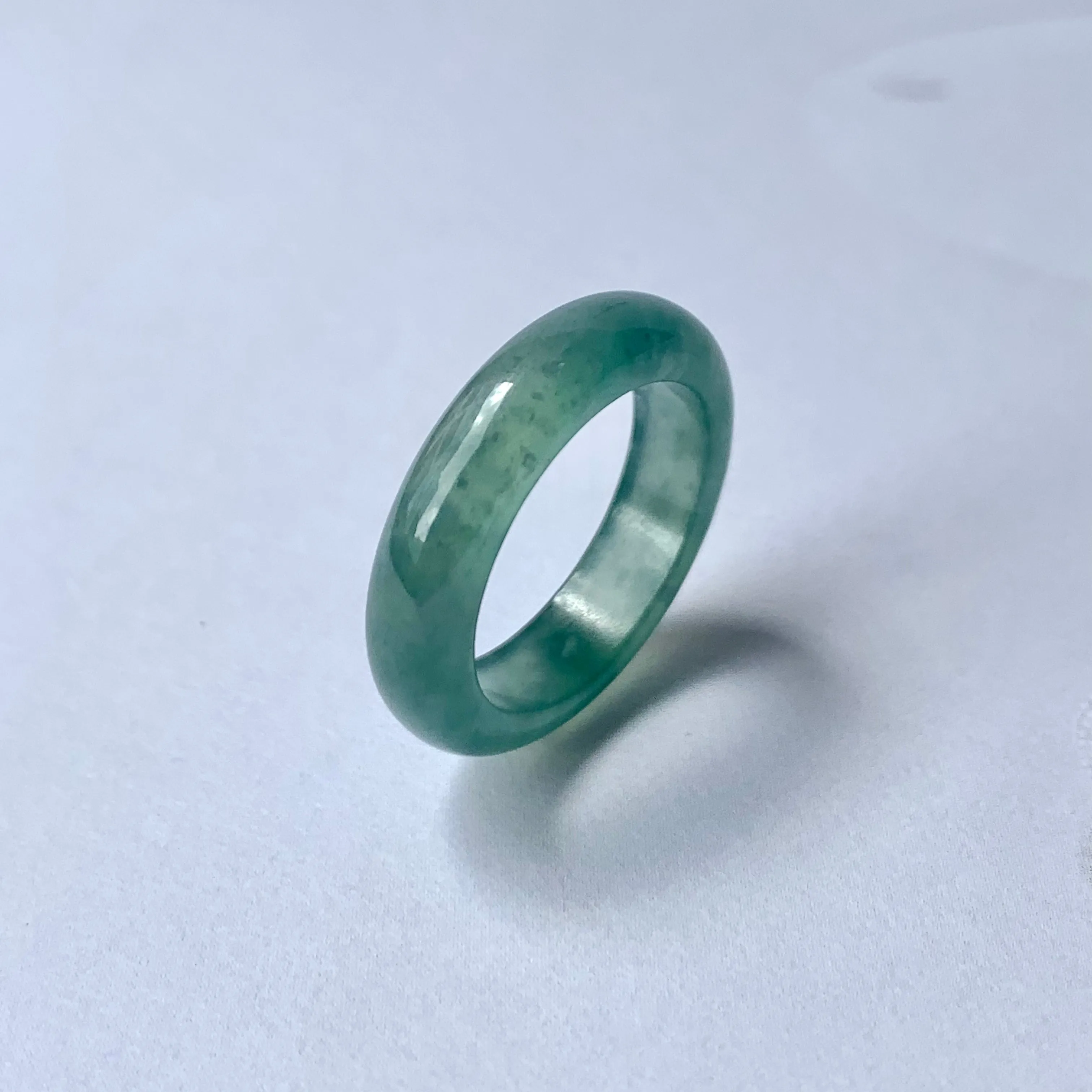 16mm A-Grade Natural Bluish Green Jadeite Abacus Band No.162109