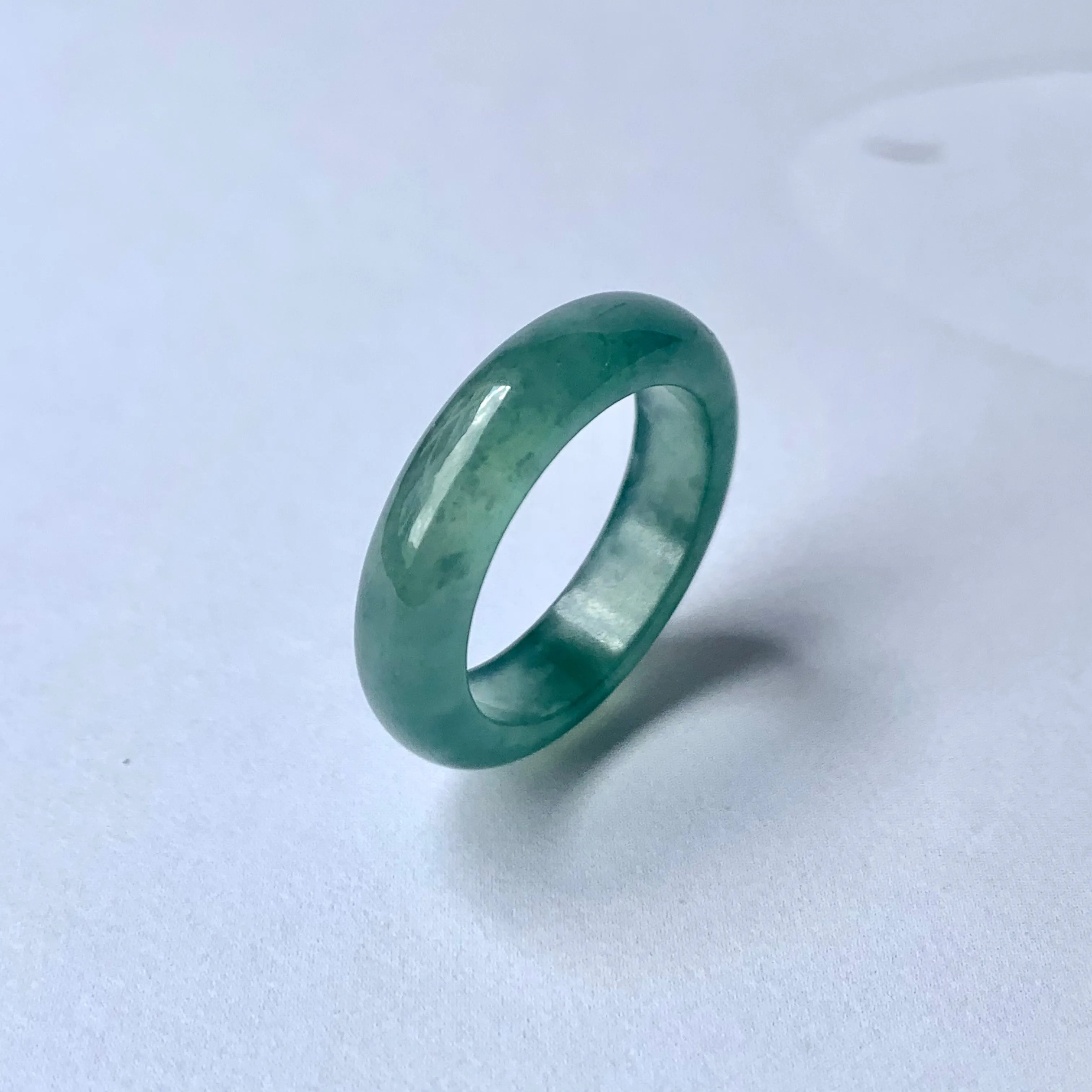 16mm A-Grade Natural Bluish Green Jadeite Abacus Band No.162109