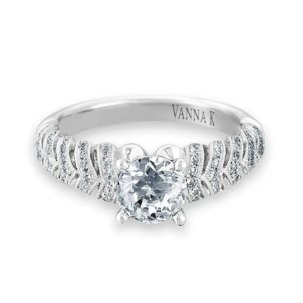 18K White Gold Diamond Engagement Ring