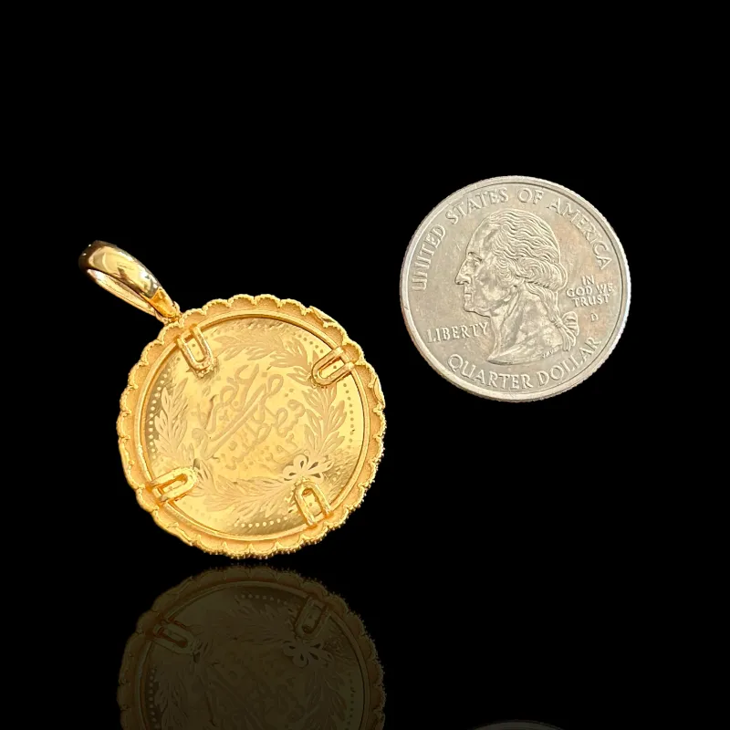 21K Solid Gold Ottoman Pendant