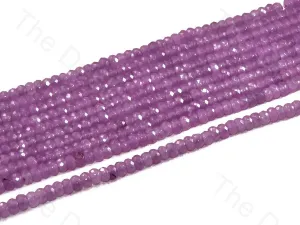 4 mm Violet Rondelle Jade Quartz Stones