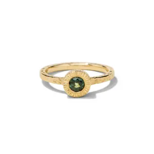 Aeon Ring, Green-Yellow Sapphire, 14kt Yellow Gold