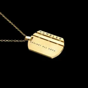 'Against All Odds' Dog Tag ( Gold )