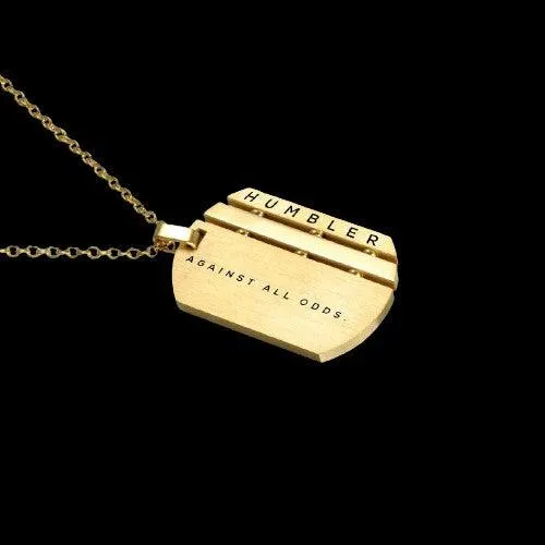 'Against All Odds' Dog Tag ( Gold )