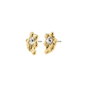 AIAS recycled crystal earrings gold-plated