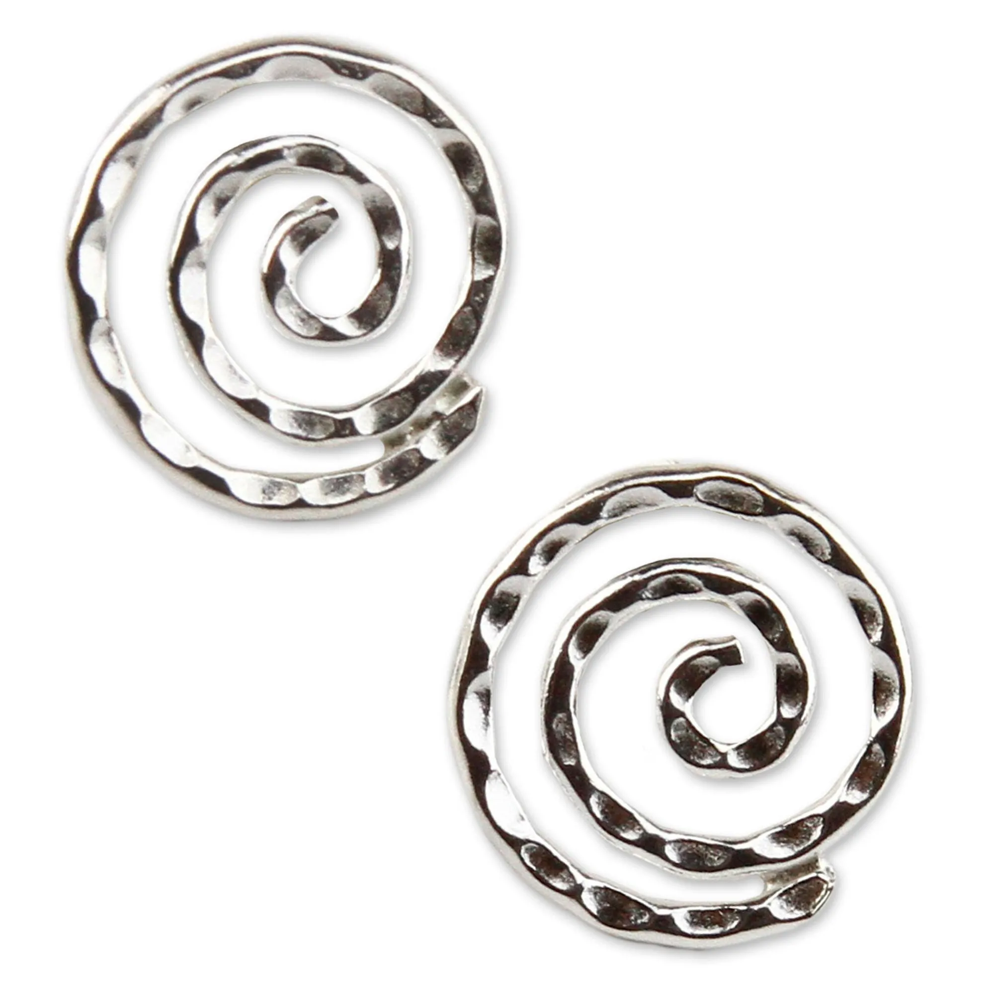 Andean Cosmos Sterling Button Earrings