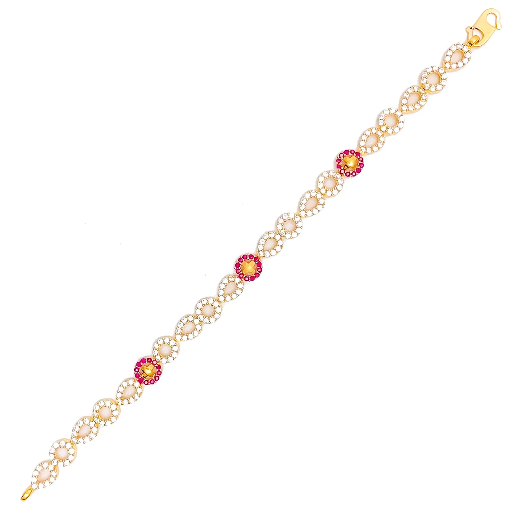 Attractive Dressy 22k Gold CZ Bracelet