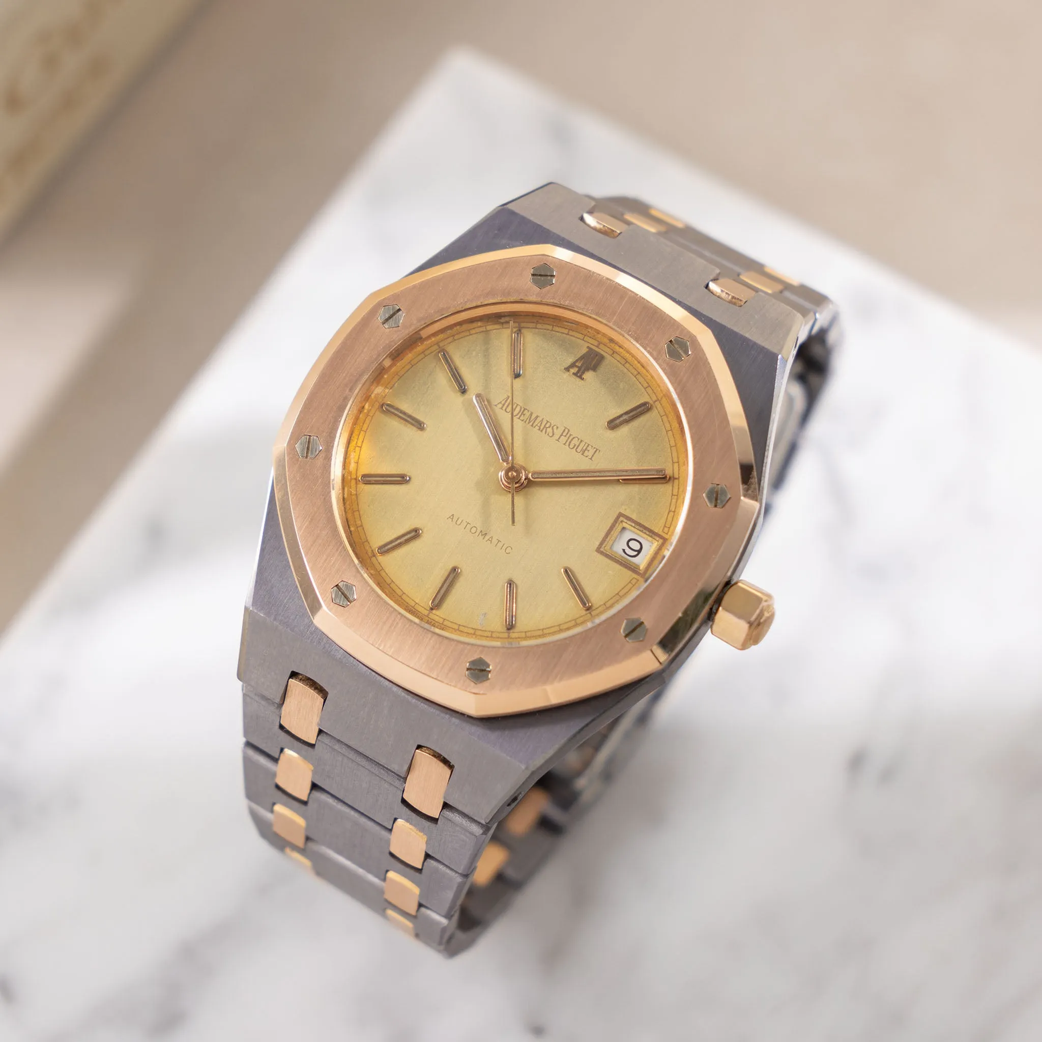 Audemars Piguet Royal-Oak 14790TR Tantalum and Rose gold with Tropical Lime dial