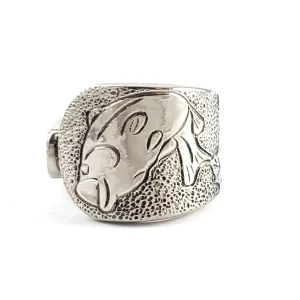 Bass Fish Stainless Steel Spoon Ring