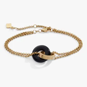 Black Onyx Textured Bracelet