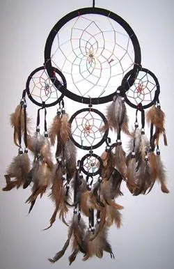 BLACK RAINBOW DREAMCATCHER 24 INCH