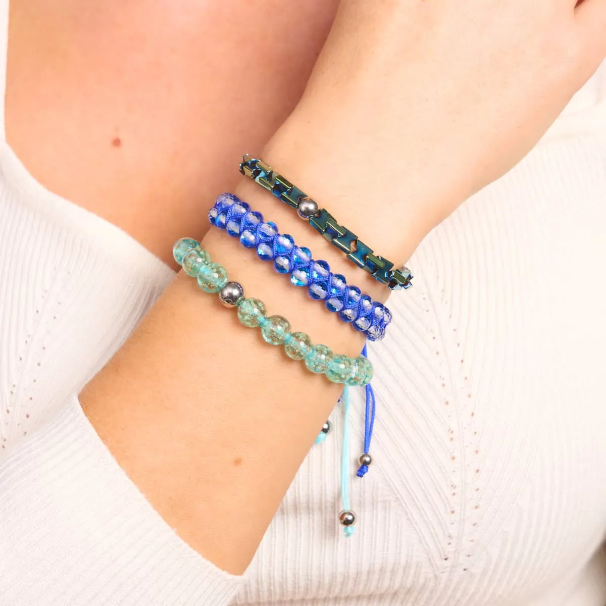 Blue Emerald | Hourglass Bracelet