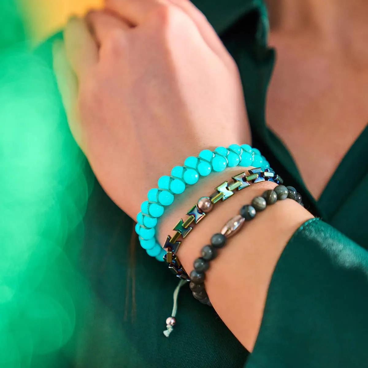 Blue Emerald | Hourglass Bracelet