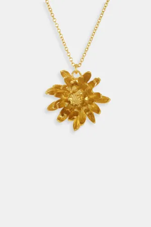 Chrysanthemum Flower Necklace Gold