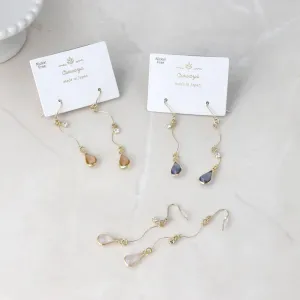 Color Teardrop Mismatched Linear Earrings