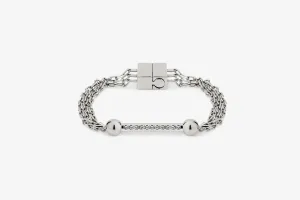 Crystal Music Bar Chain Bracelet - Silver