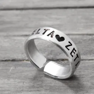 Delta Zeta Love Ring