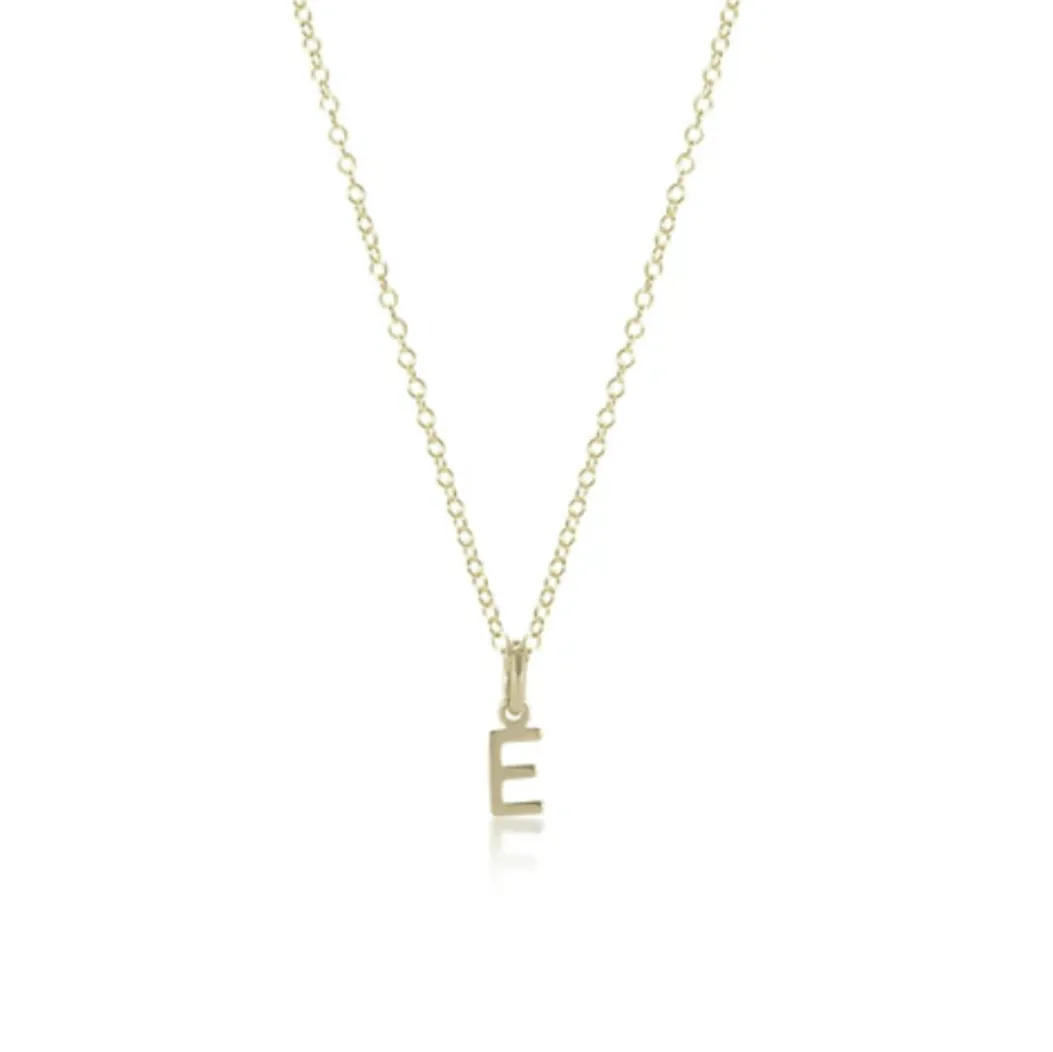 E Newton 16" Gold Necklace with Initial Charm