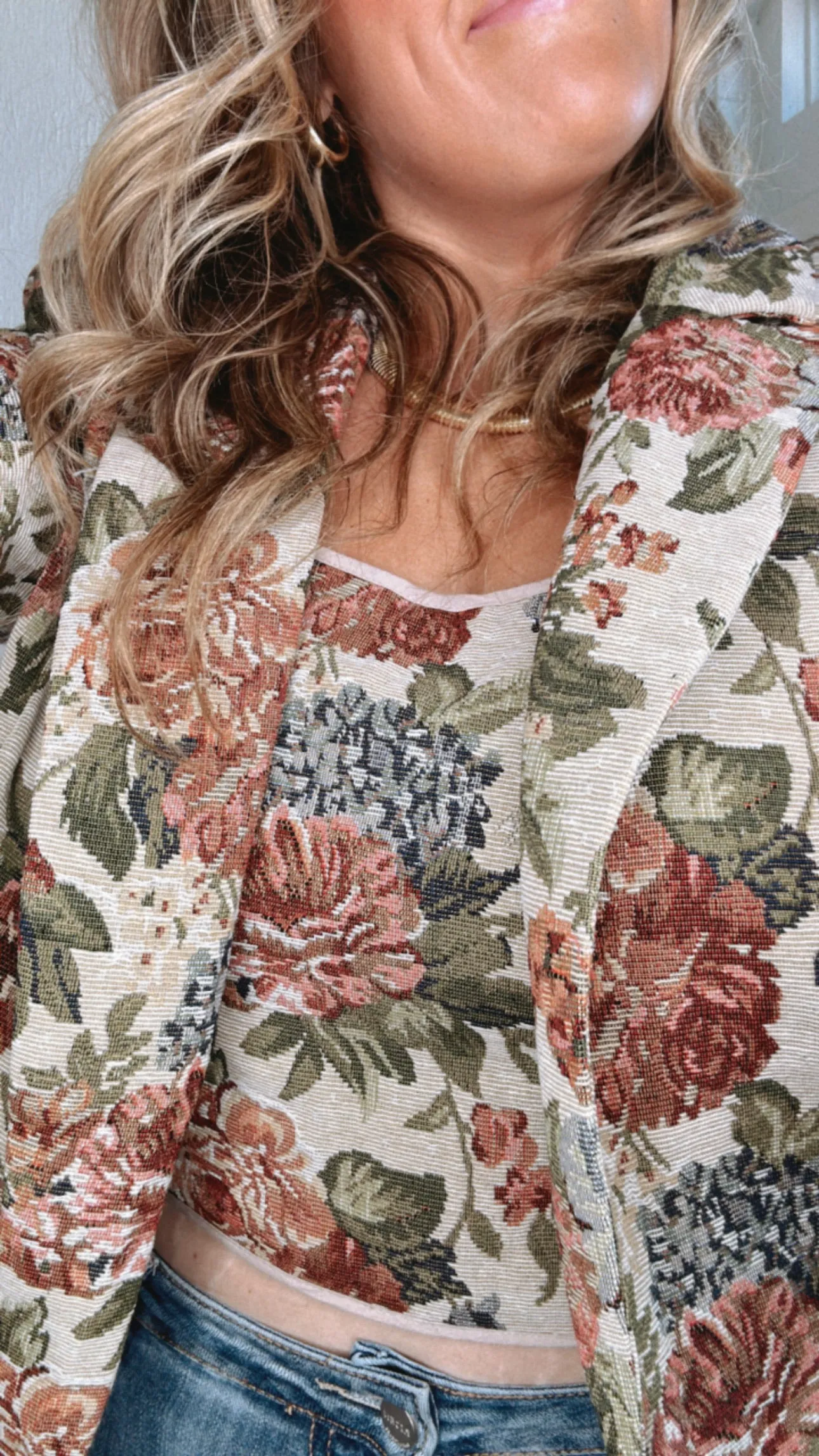 ECB Exclusive: Magnolia Tapestry Blazer