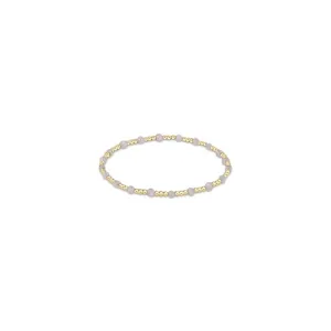 enewton: Gemstone Gold Sincerity Pattern 3mm Bead Bracelet - Moonstone