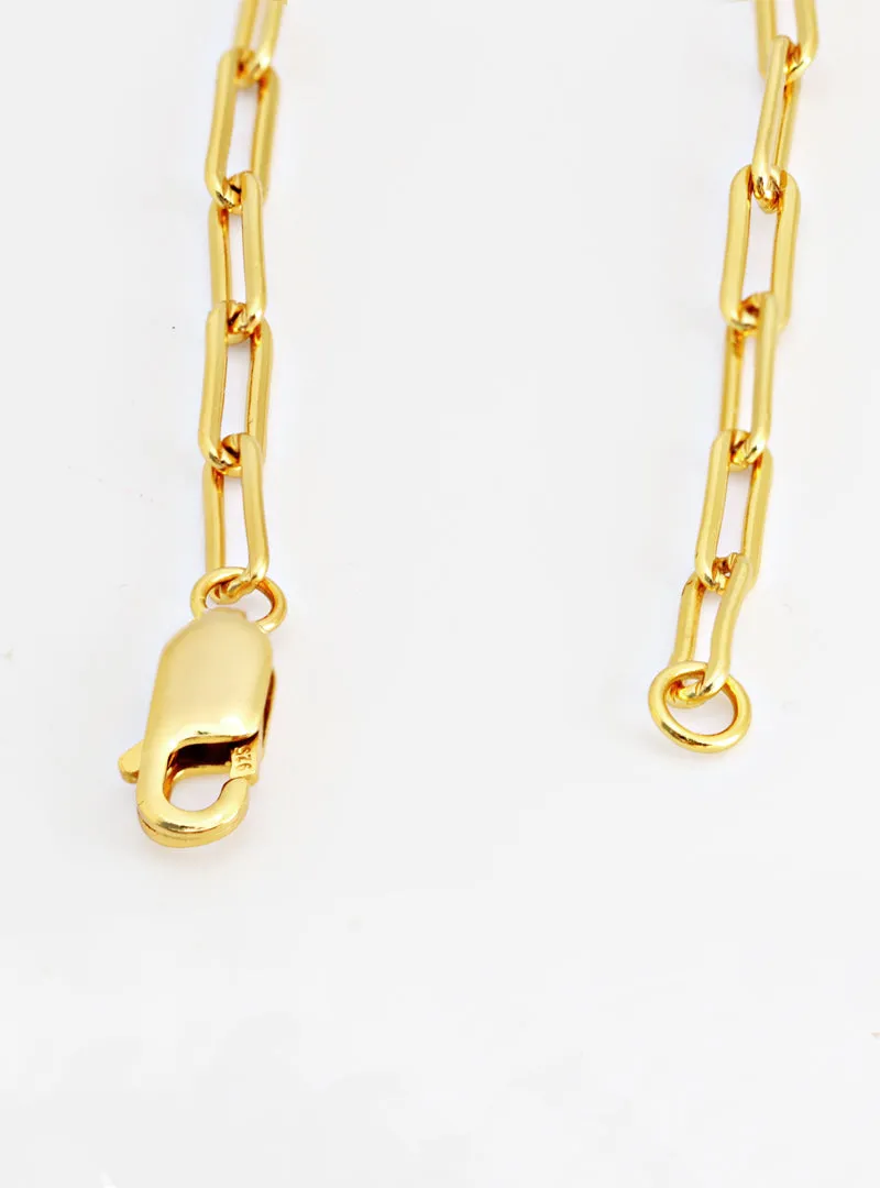 ESSENTIAL Paperclip Link Chain Necklace | 18K Gold Over Sterling Silver