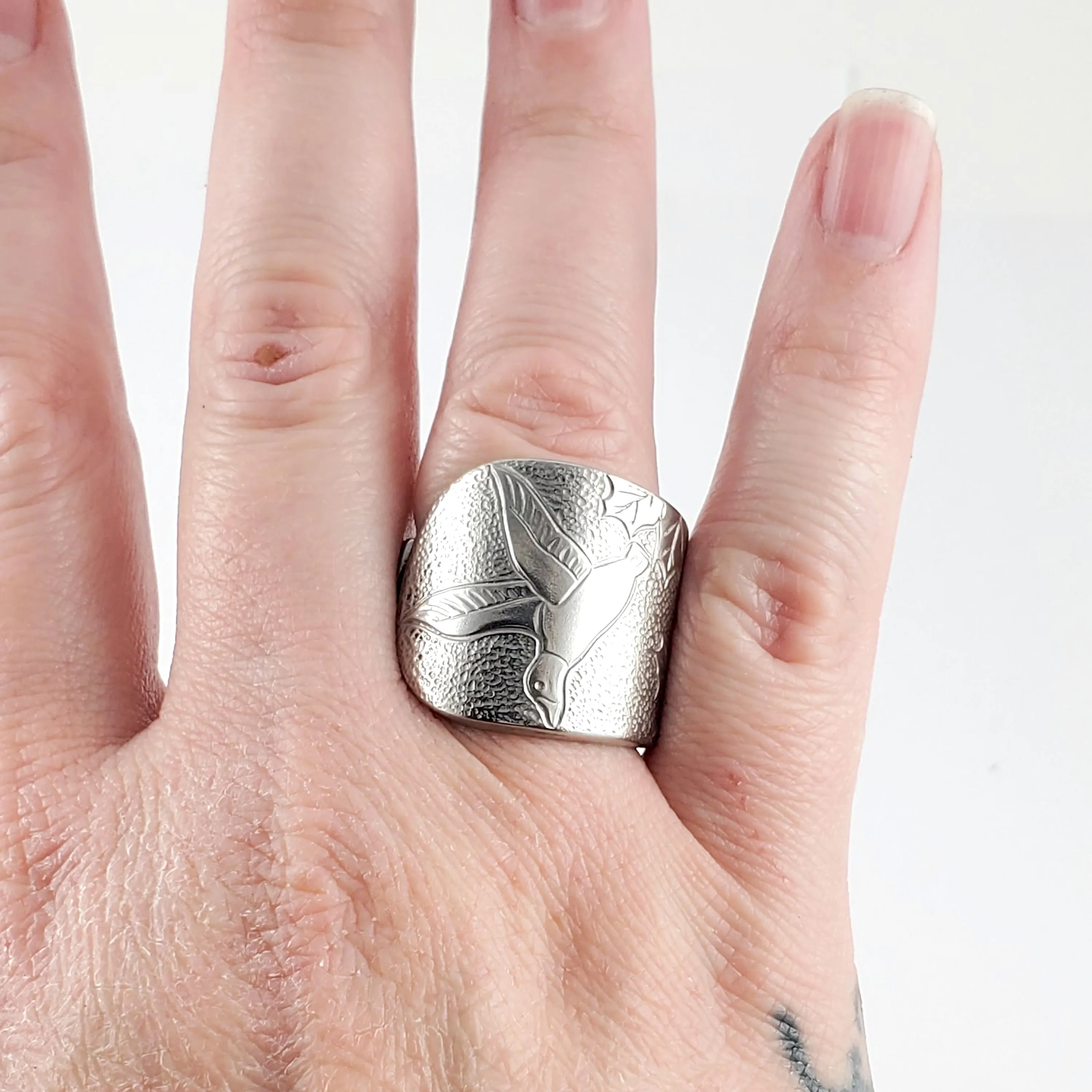 Flying Bird Stainless Steel Spoon Ring