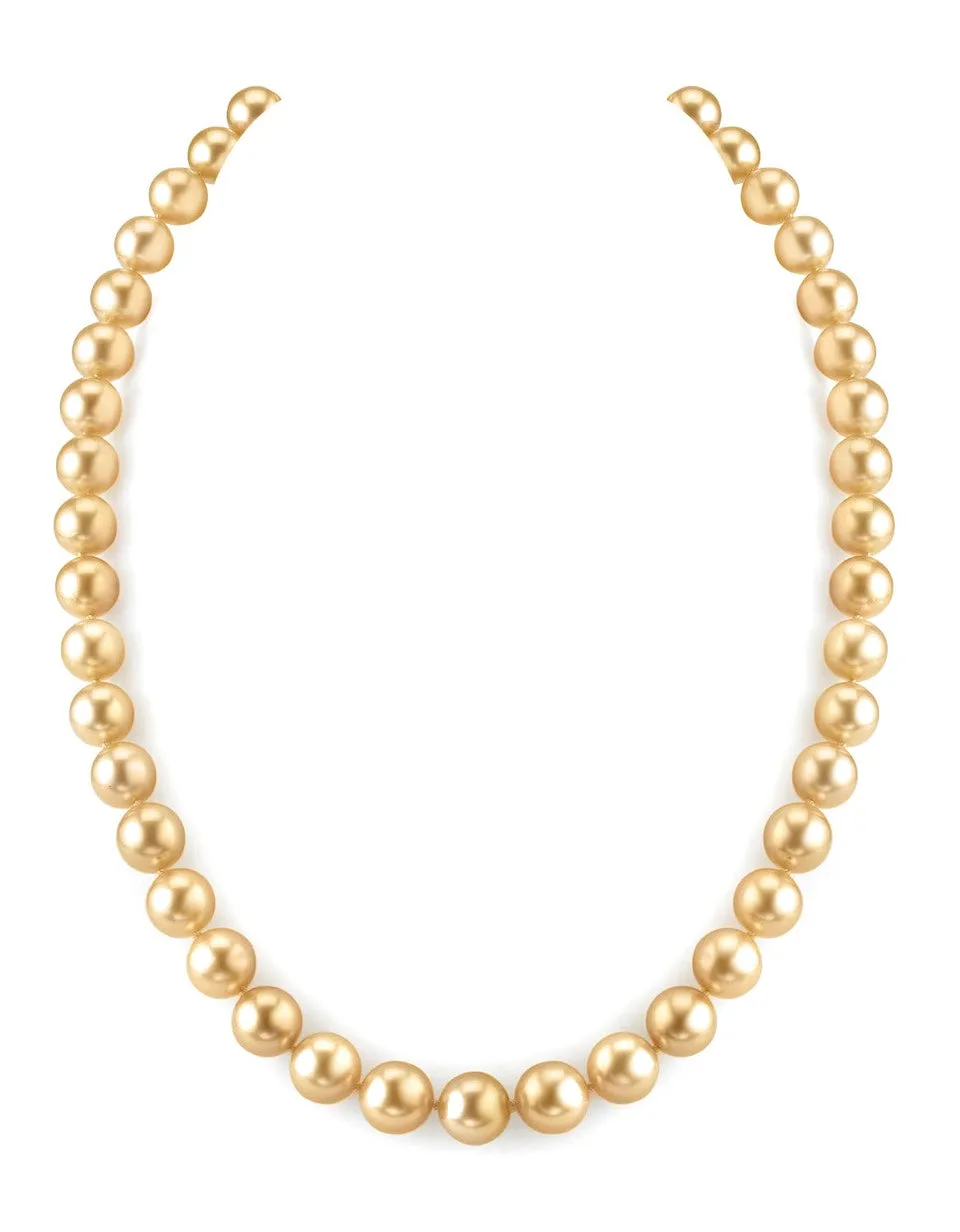 Golden South Sea Pearl Necklace, 8.0-10.0mm - AAA/Gem Quality