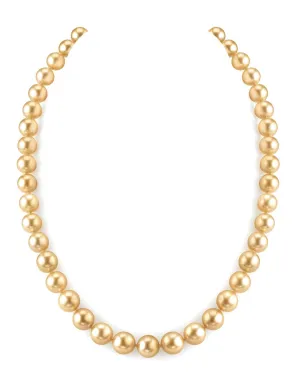 Golden South Sea Pearl Necklace, 8.0-10.0mm - AAA/Gem Quality