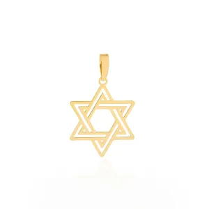 Golden Star of David Pendant