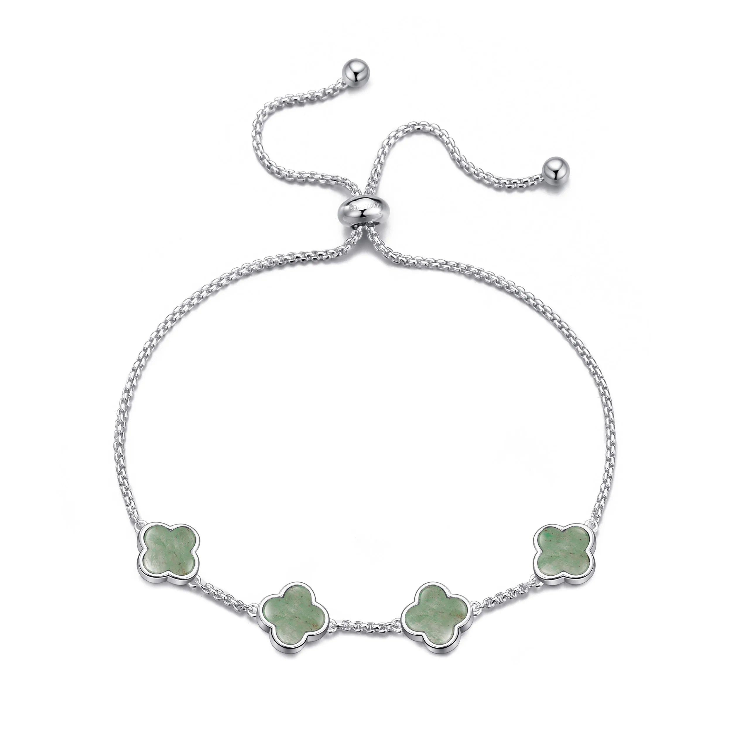 Green Aventurine Multi Clover Friendship Bracelet