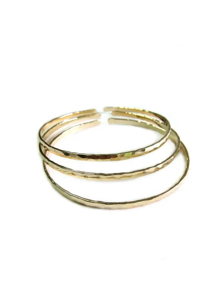 Hammered Bronze Bangle