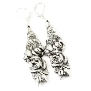 Harlequin Rose Spoon Earrings