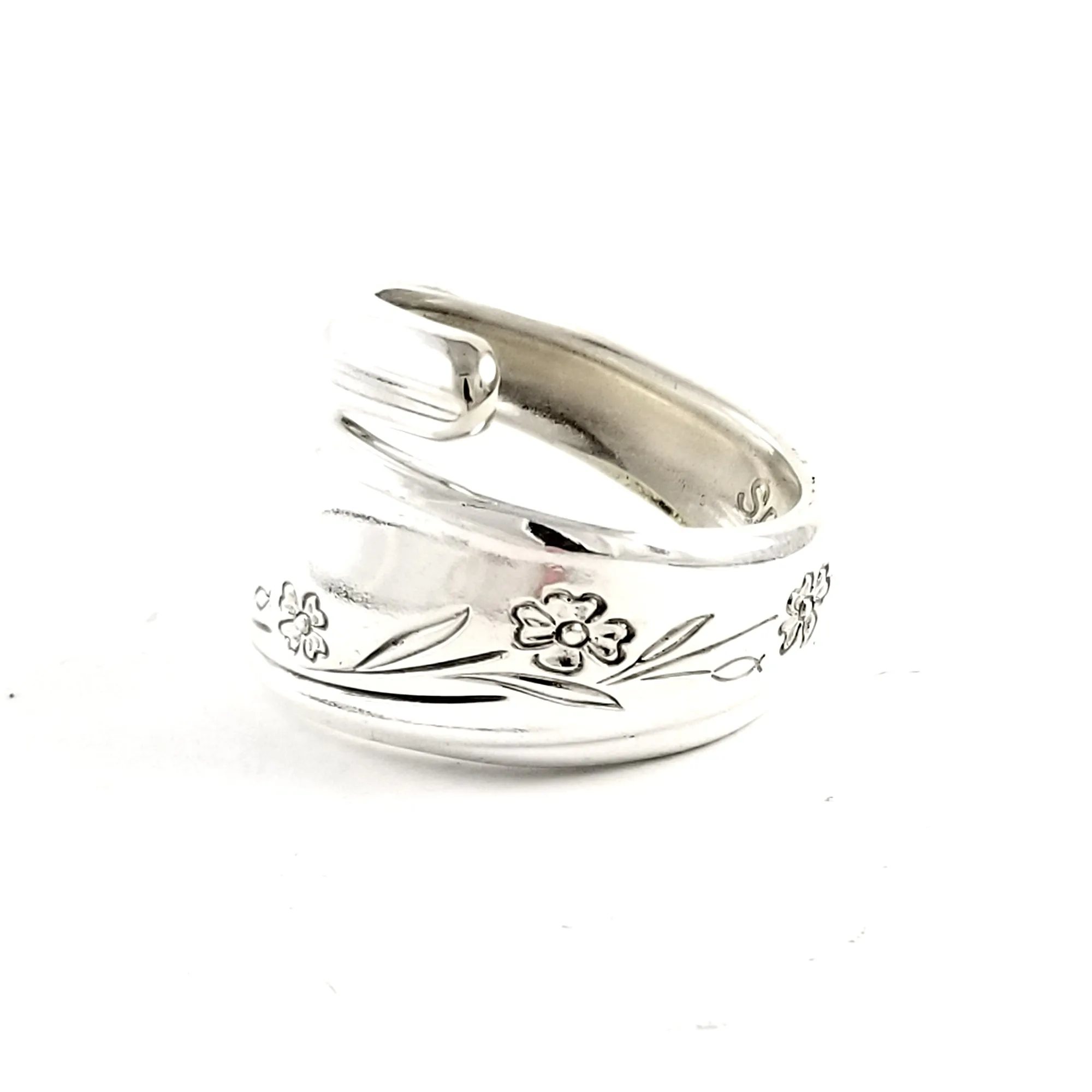 International Silver Springtime Wrap Around Spoon Ring