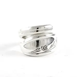 International Silver Springtime Wrap Around Spoon Ring