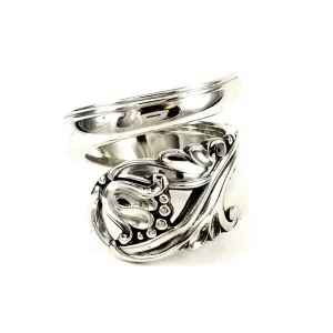 International Spring Glory Sterling Silver Wrap Around Spoon Ring