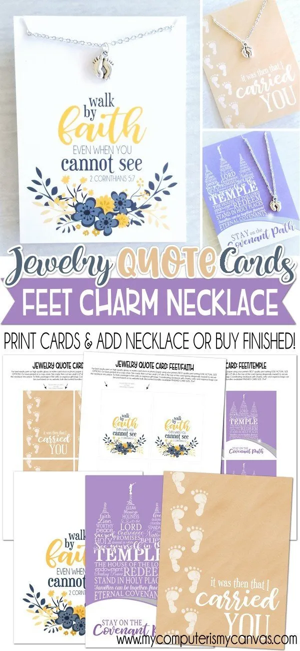 Jewelry QUOTE Cards {FEET} PRINTABLE