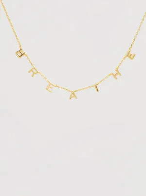 Just Breathe Gold Necklace