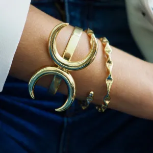 KATIE DOUBLE CRECENT CUFF BRACELET