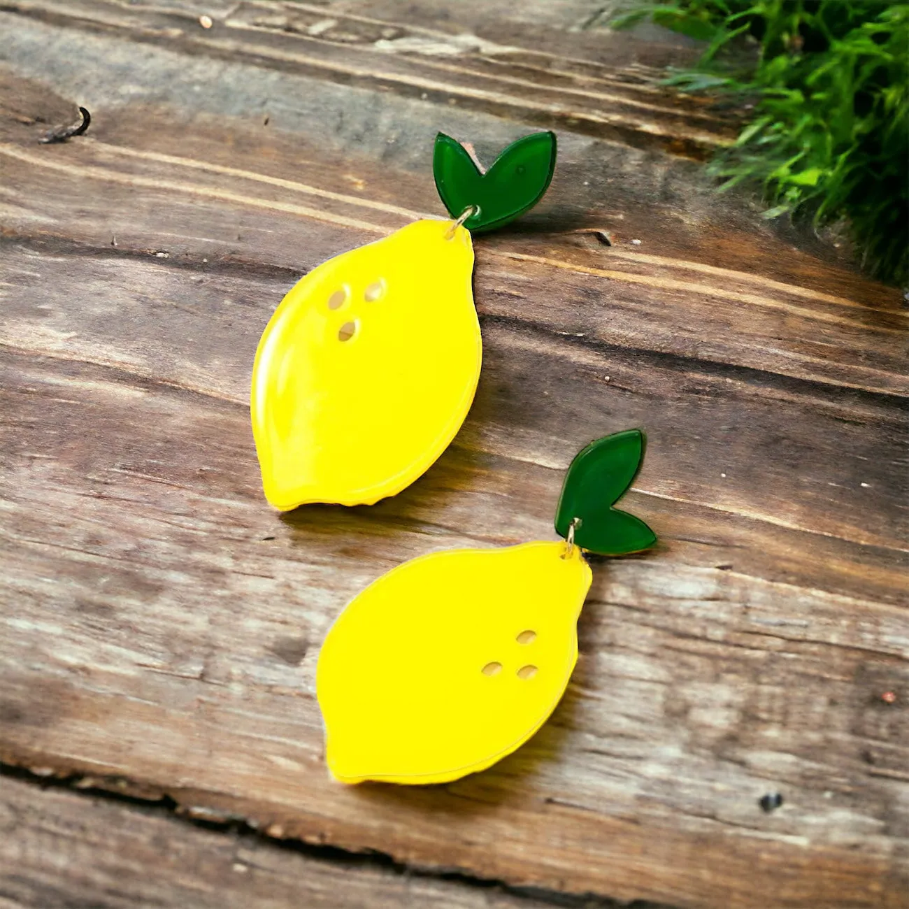 Lemon Earrings - Fruit Earrings, Handmade Jewelry, Lemon Jewelry, Food Earrings, Lemonade