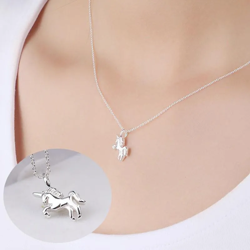 Life Is Magical Unicorn Horse Necklace